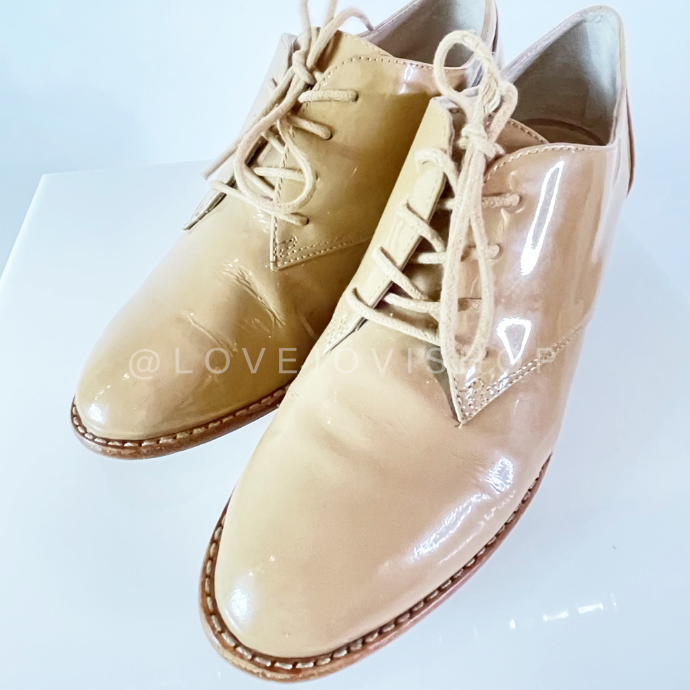 Academia | Louise et Cie Oxfords | Camel Patent Leather | Collegiate Prep - Picture 7 of 9